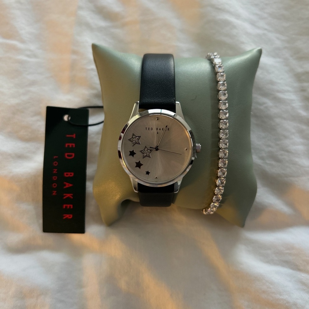 Ted Baker Silver and Black Star Watch